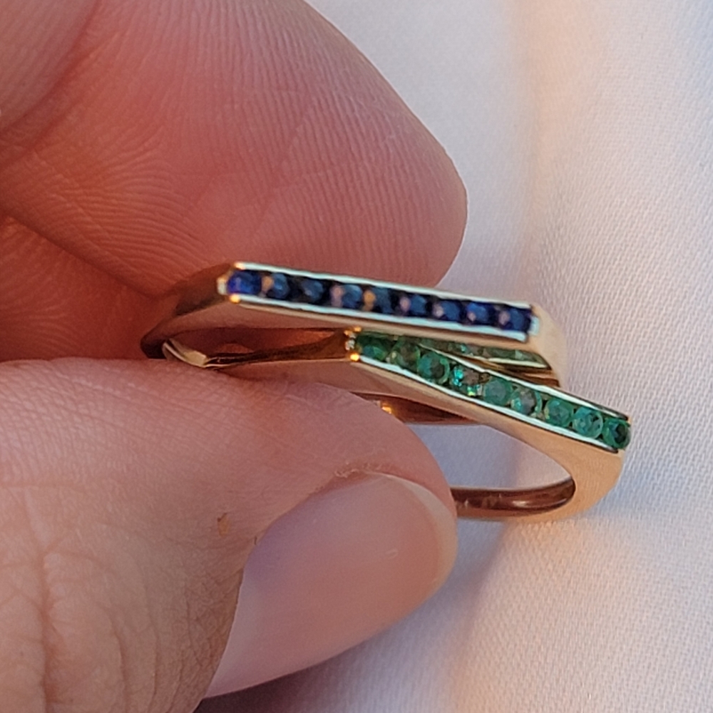 Solid 14k Square Ring Set - image 4